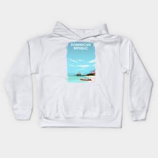 Dominican Republic Travel Poster Kids Hoodie